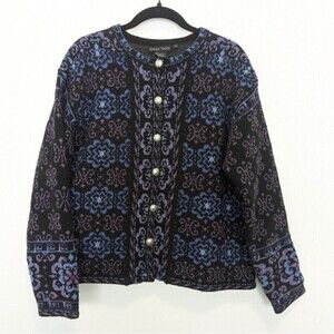 Nomadic Trading Cardigan Womens‎ Purple Lambswool Size M